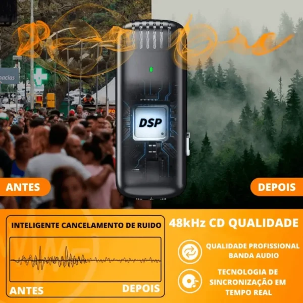 Microfone de lapela 2 em 1 - Imagem 5