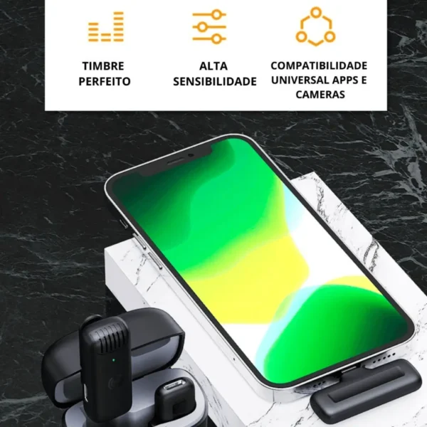Microfone de lapela 2 em 1 - Imagem 3