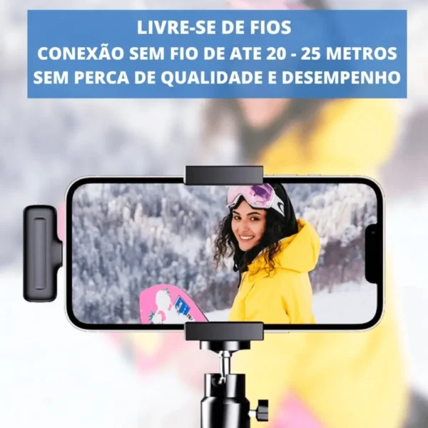 Microfone de lapela 2 em 1 - Imagem 2