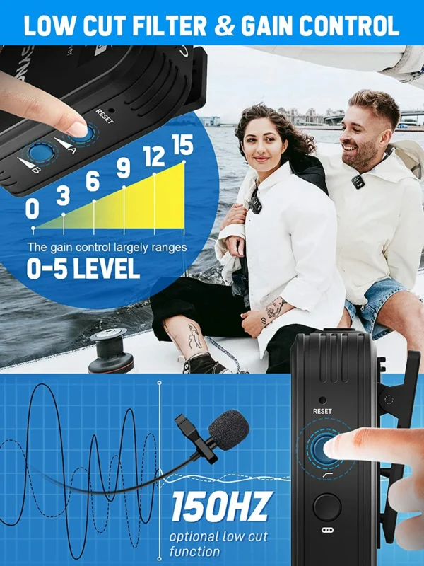 Microfone profissional com receptor - Imagem 4