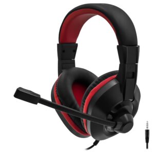 Fone de Ouvido Satellite AE-263 Gaming Stereo Headset com Mic. Preto/Vermelho